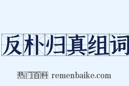 反朴归真组词是什么意思的图片